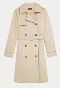 Double Breasted Trench Coat with Recycled Polyester | $87/£69 | M&amp;S&nbsp;