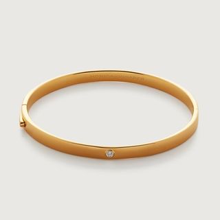 Gold Vermeil Diamond Essential Bangle - Diamond