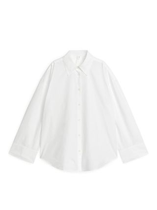 Relaxed Poplin Shirt - White - Arket Gb