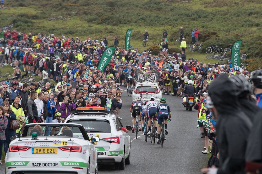 The breakaway during stage 6 at the Tour of Britain