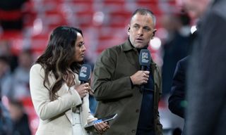 Jules Breach and Joe Cole during England Nations League Channel 4 coverage