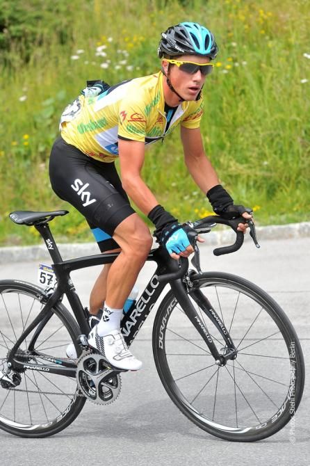 Peter Kennaugh (Team Sky) in the lead in Austria