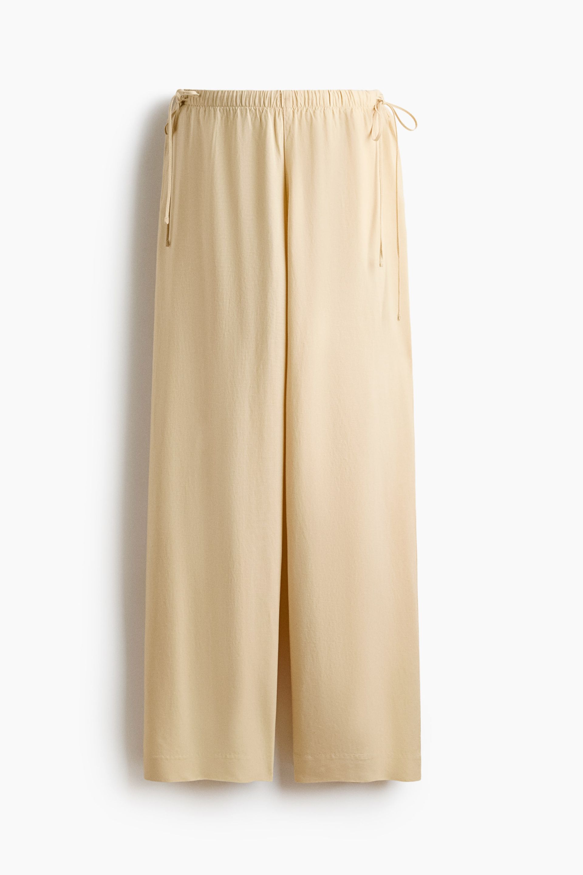 Mama Linen-Blend Drawstring Trousers