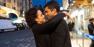 Nathalie Emmanuel and Nikesh Patel in Four Weddings and a Funeral
