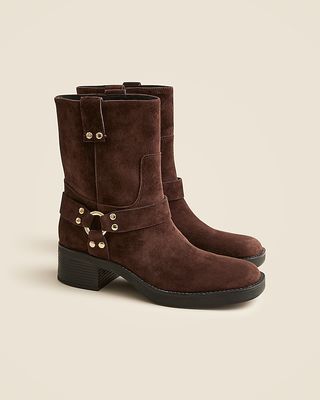 Pre-Order Moto Ankle Boots in Suede