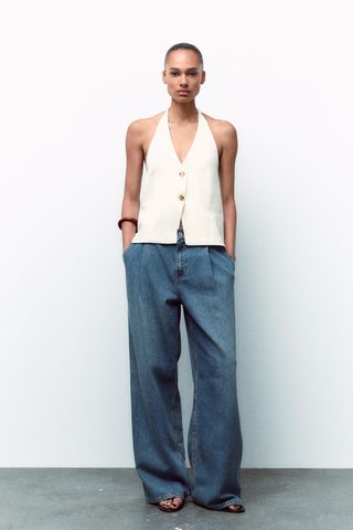 Trf High-Waisted Pants With Darts