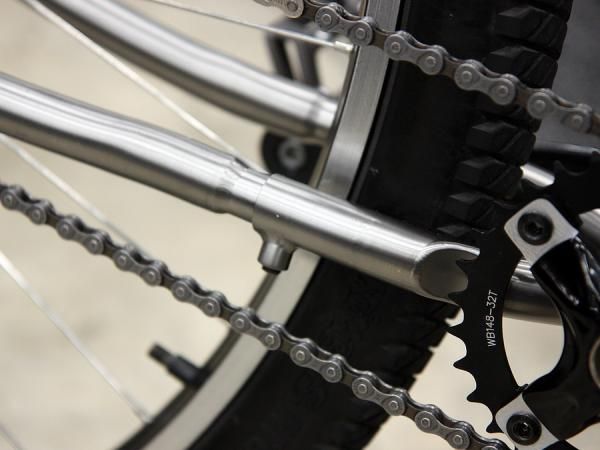 Black Sheep uses telescoping chain stays to adjust chain tension on singlespeed setups.