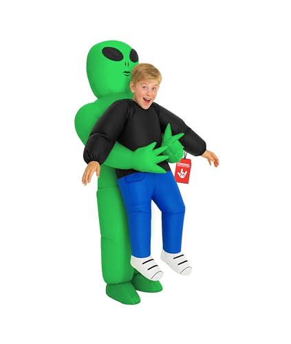 Morph Alien Costume, Alien Costume Kids, Halloween Costumes for Boys | Inflatable Alien Costume With Built-In Fan & Battery Pack, Inflates in 60 Seconds, Perfect Boys Halloween Costume