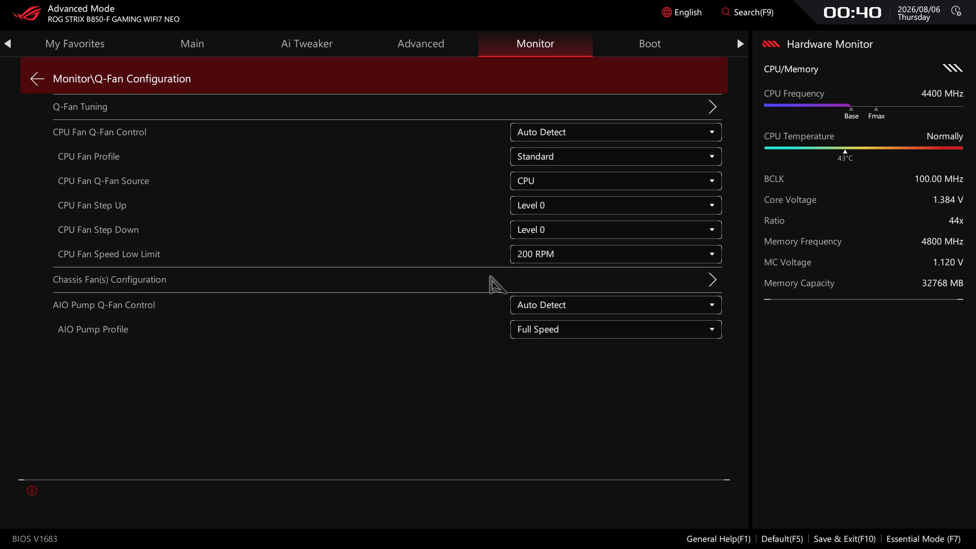 Asus ROG Strix B850-F Gaming Wifi Neo - BIOS