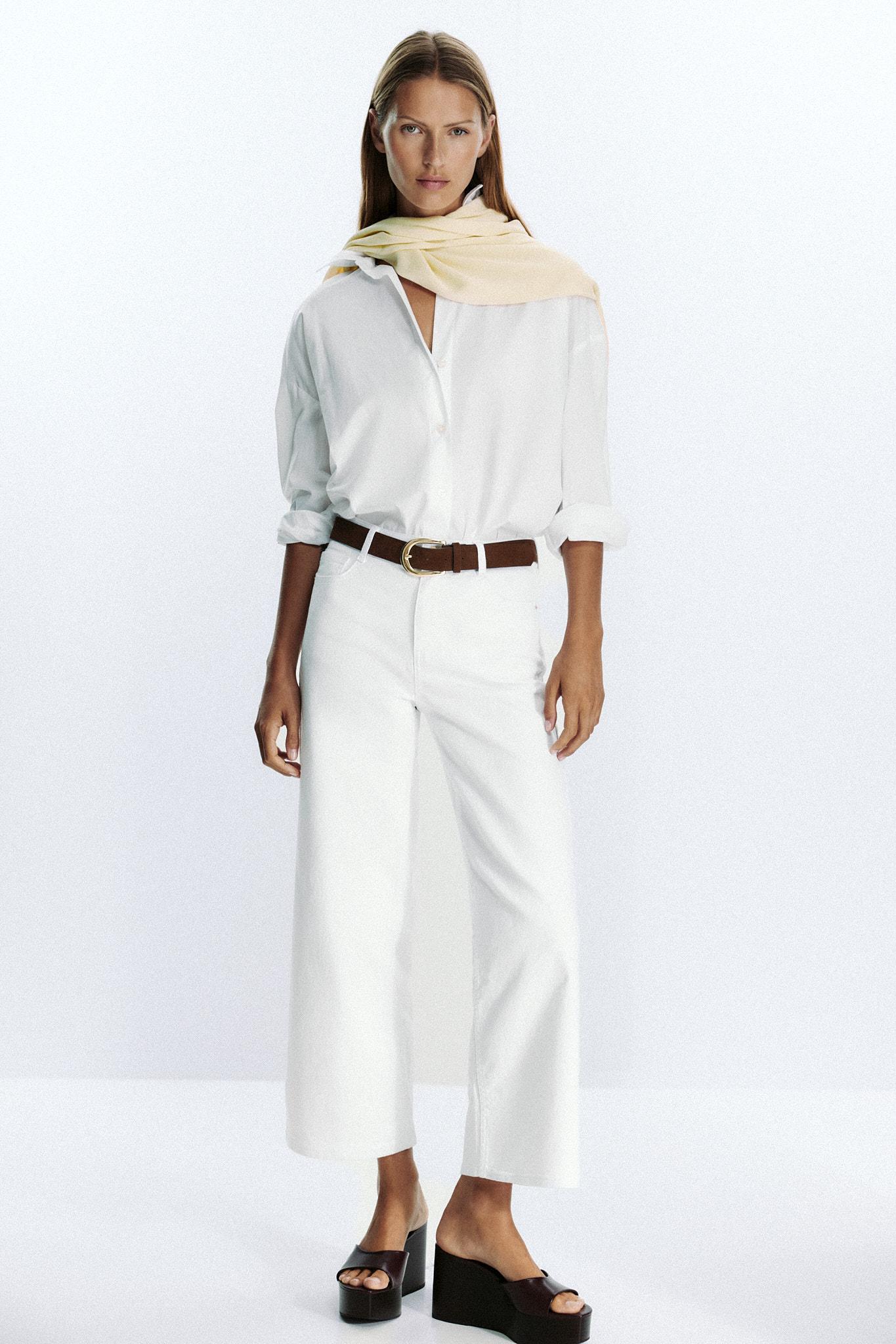 Z.10 High-Waist Belted Culottes Jeans