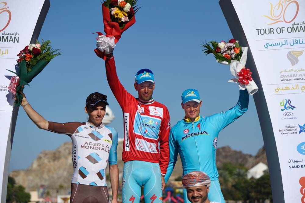 The final podium: Bardet, Nibali and Fuglsang