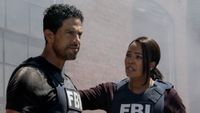 Lewis comforting Alvez in the Season 19 finale of Criminal Minds: Evolution.