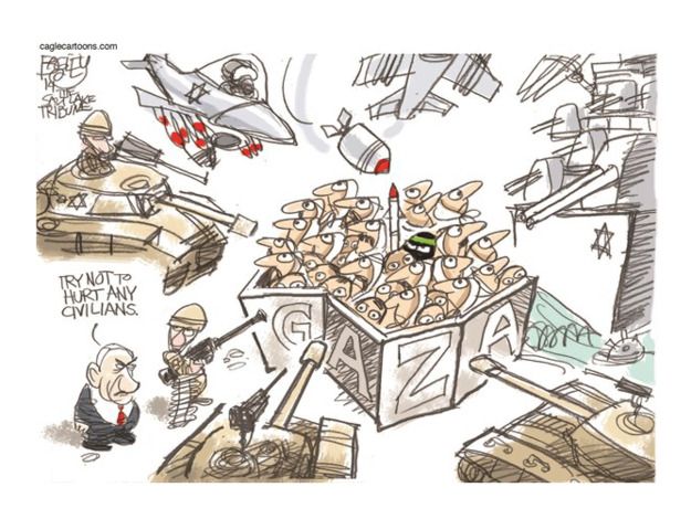 Political cartoon Gaza