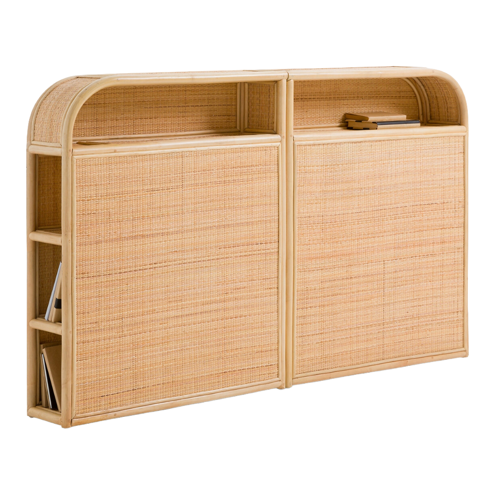 Ladara Rattan Storage Headboard