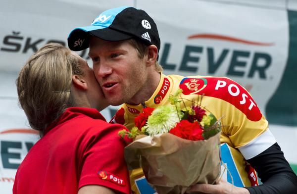 Lars Petter Nordhaug (Sky) in the race lead for another stage