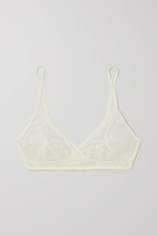 Neroli Girofle Embroidered Tulle Soft-Cup Triangle Bra