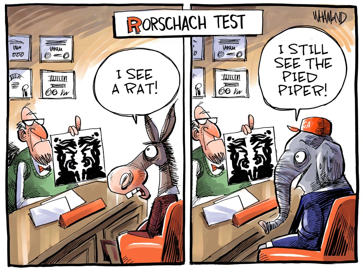 Political Cartoon U.S. Democrats Trump GOP Rorschach Test | The Week