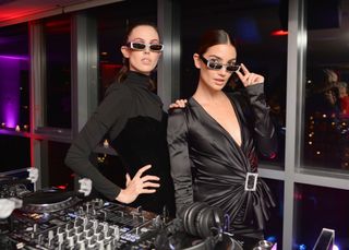 Ruby Aldridge and Lily Aldridge attend the Alain Mikli x Alexandre Vauthier Launch Party on April 5, 2018 in New York City.