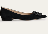 Pointed Ballet Flats in Black Suede, £130 ($190) | Boden