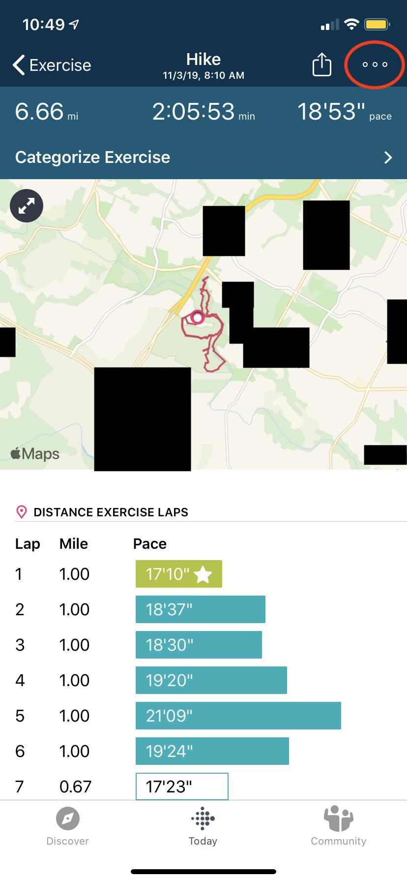Fitbit app GPS export 3