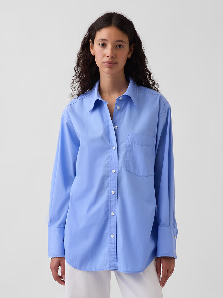 Gap, Organic Cotton Poplin Big Shirt