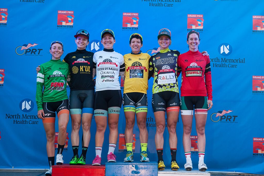 Penn Cycle Top Amateur - Kathryn Buss (Medica Collegiate), K'ul Chocolate Sprint - Sophie Mackay (Hagens-Berman), Greg Lemond Best Young Rider - Lauretta Hanson (Colavita/Bianchi), Race Leader - Brianna Walle (Team TIBCO-SVB), Sport Beans Queen of the Hill - Erica Allar (Rally Cycling), Surly Most Aggressive - Ellen Watters (SPBRC/Grand Performance)