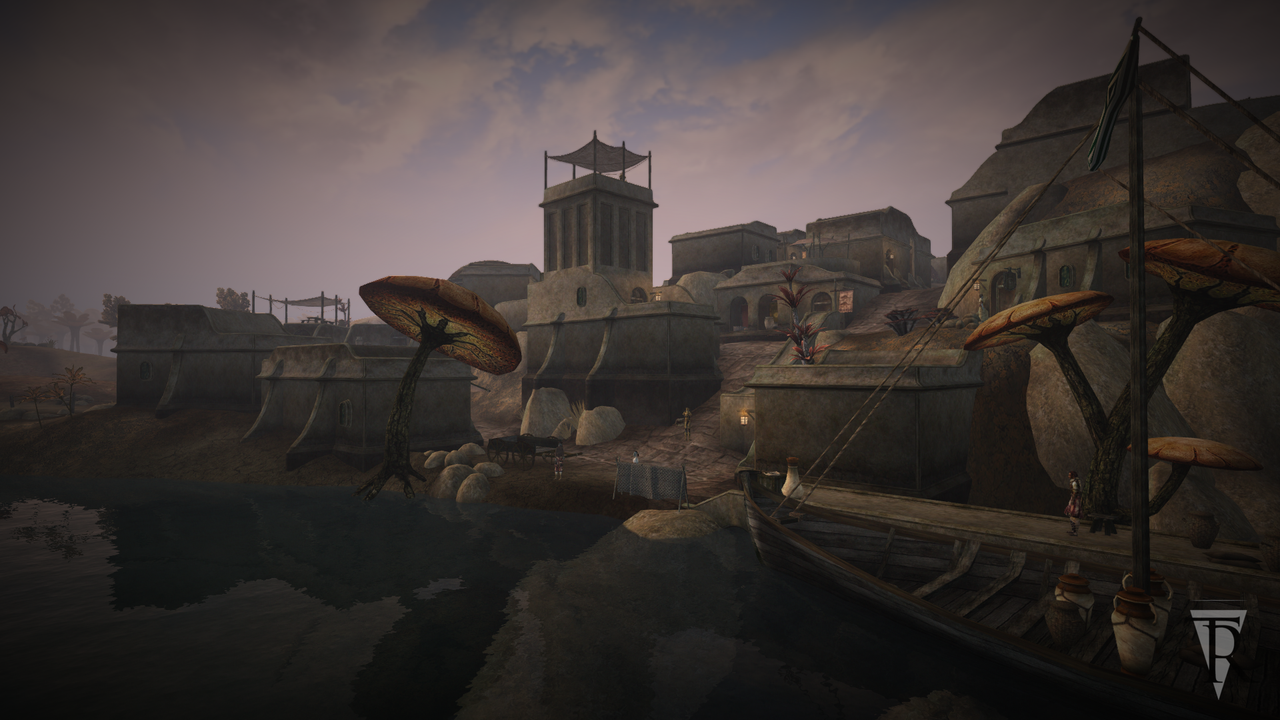 Screenshots of Tamriel Rebuilt's new city Narssis and wider regions.
