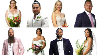 Married At First Sight New Zealand season 4 2024 participants in wedding attire
