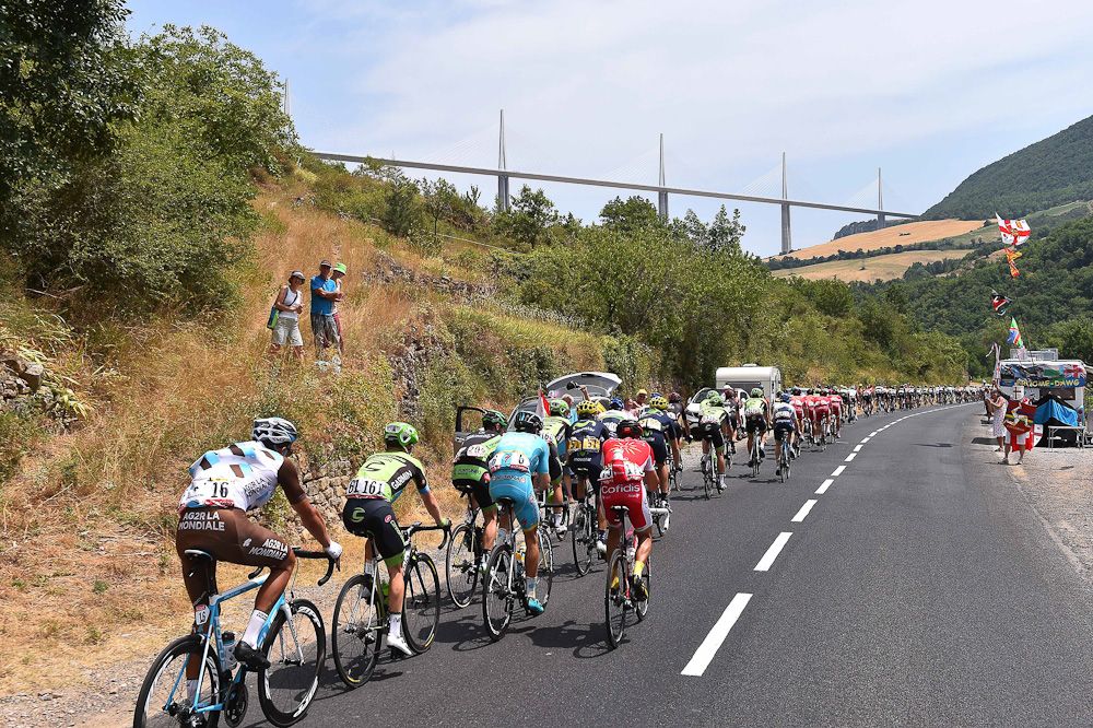 The peloton in action during stage 14.