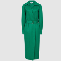 EMILY LINEN BLEND BELTED DRESS - £188 at Reiss