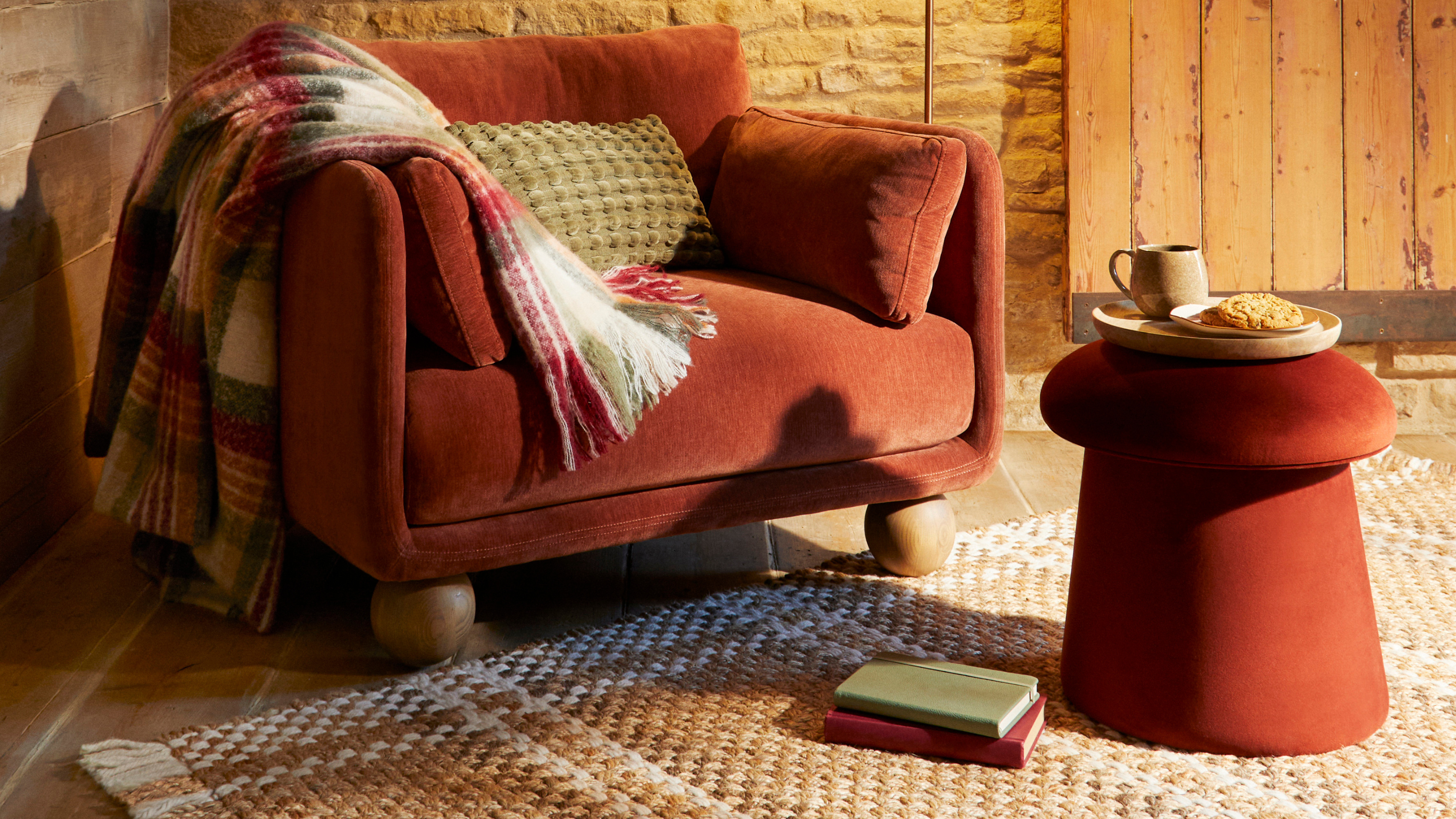 Dunelm mushroom footstool.
