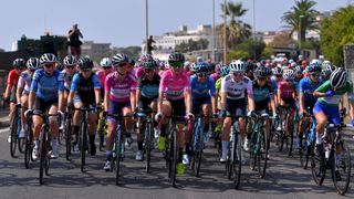 Annemiek van Vleuten in the overall race lead at the 2020 Giro Rosa