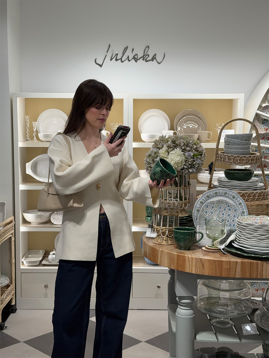 Maggie McCormack shopping at Bloomingdale's