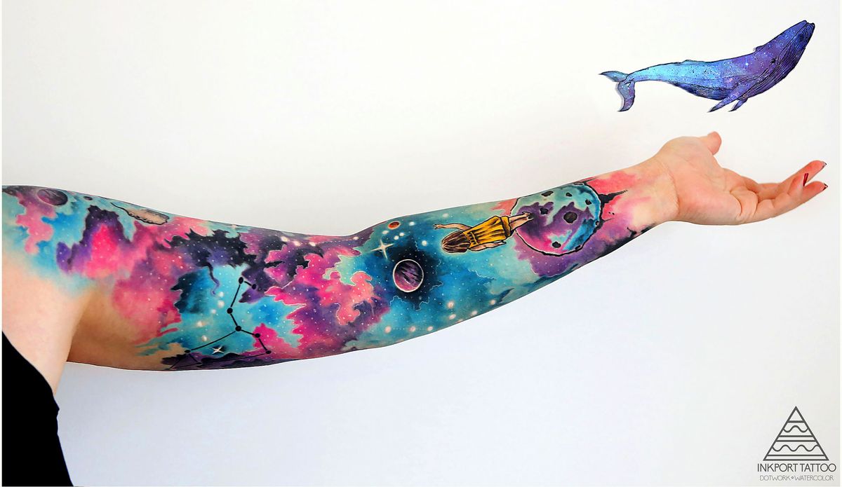 45 Beautiful Watercolor Tattoo Ideas 2020  Forearm cover up tattoos  Unique tattoos Clever tattoos