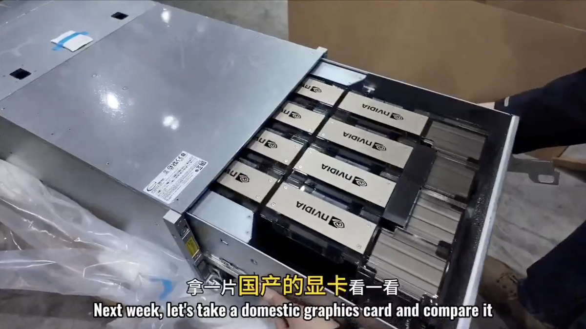 Chinese businessman shows off sanctions-busting NVIDIA AI GPUs he bought despite US ban — 200 H200 GPUs skid past US sanctions