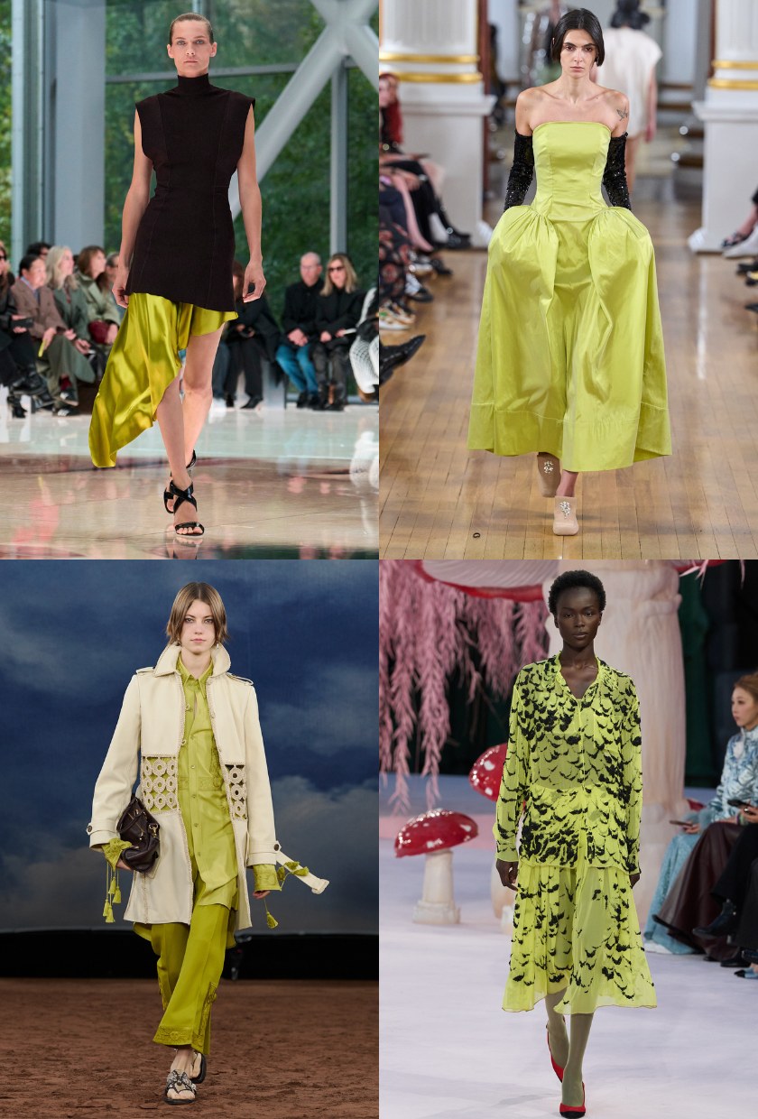 An image of the chartreuse colour trend, one of the biggest colour trends for summer 2026.