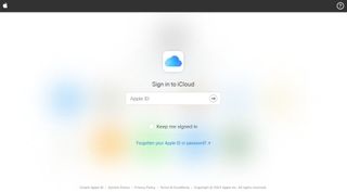 Website screenshot for Apple iCloud