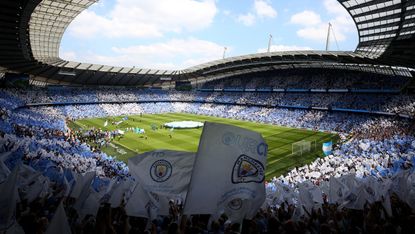 Manchester City play their home games at the Etihad Stadium  