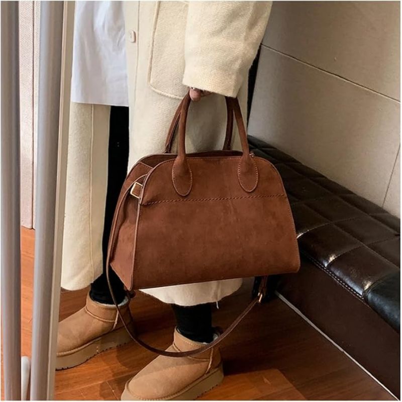 Generic Women row margaux bag Women&#039;S Suede Handbag Fashion Retro Shoulder Bag Casual Office Handbag