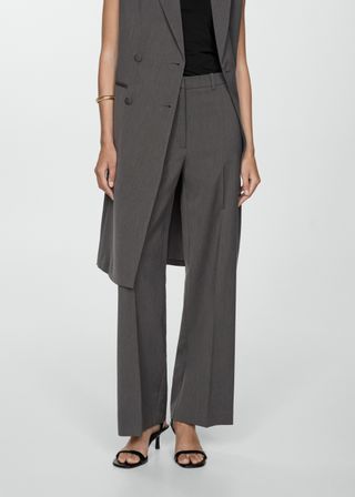 Pleat Straight Trousers