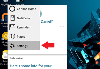 Cortana settings Windows 10