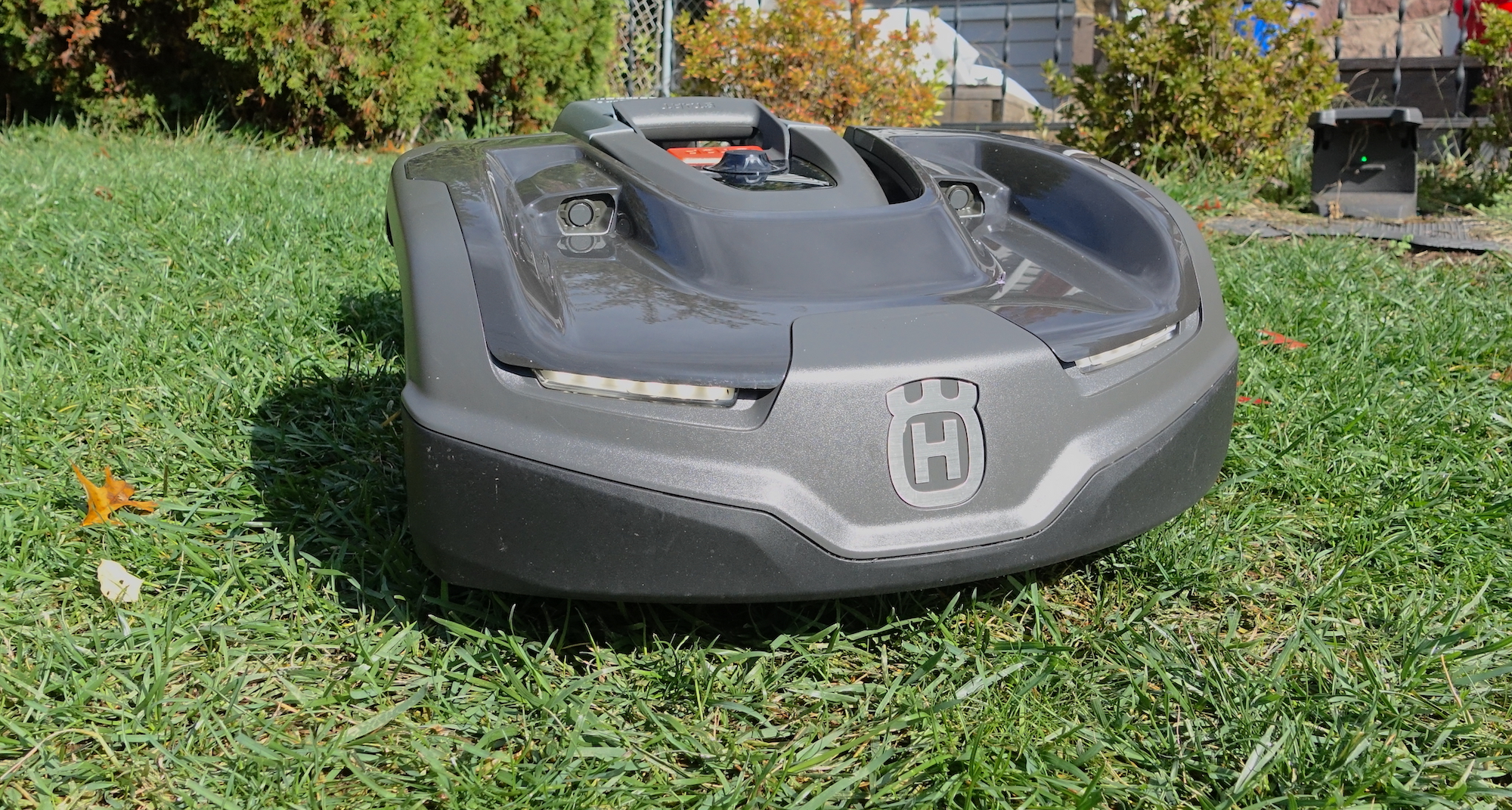 Husqvarna Automower 435X AWD on a grass lawn