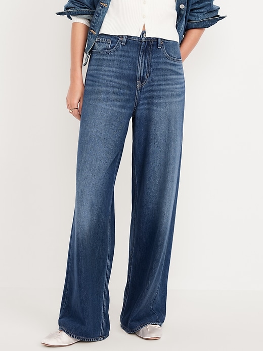 High-Waisted Baggy Wide-Leg Jeans