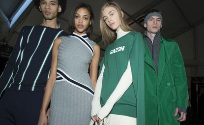 Lacoste models wearing pieces from the collection