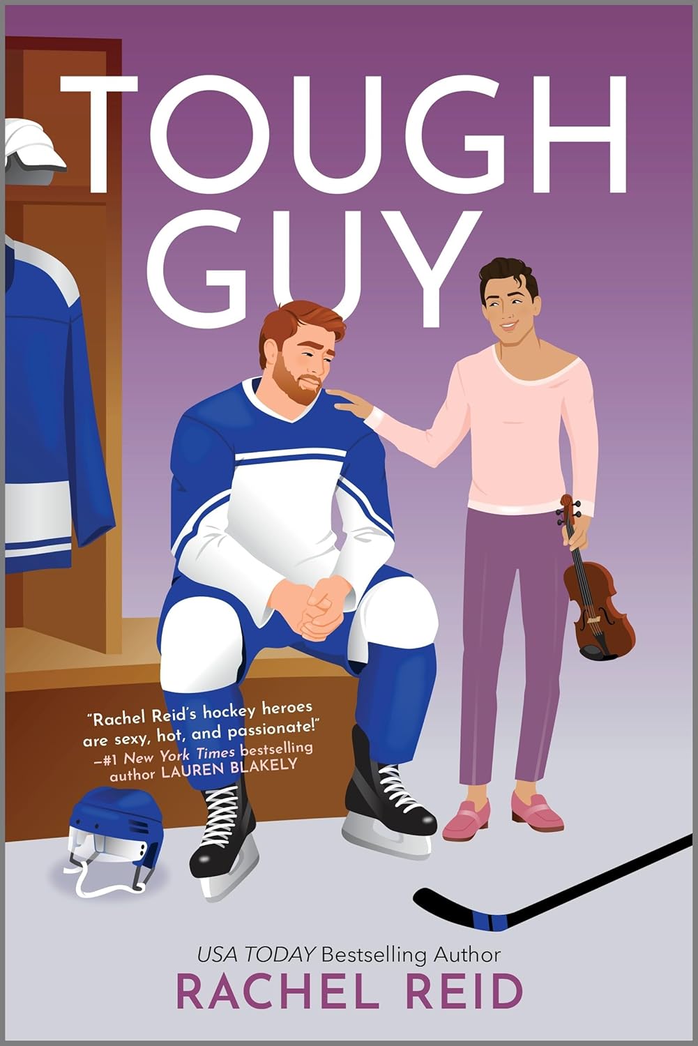 The illustrated book cover for 'Tough Guy' by Rachel Reid.