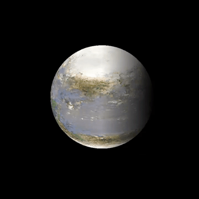 A land-locked planet created by the Earth-like project.