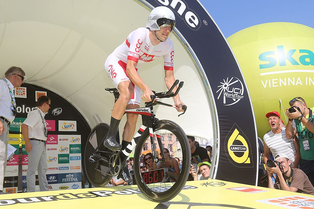 Stage winner Marcin Bialoblocki (Poland)