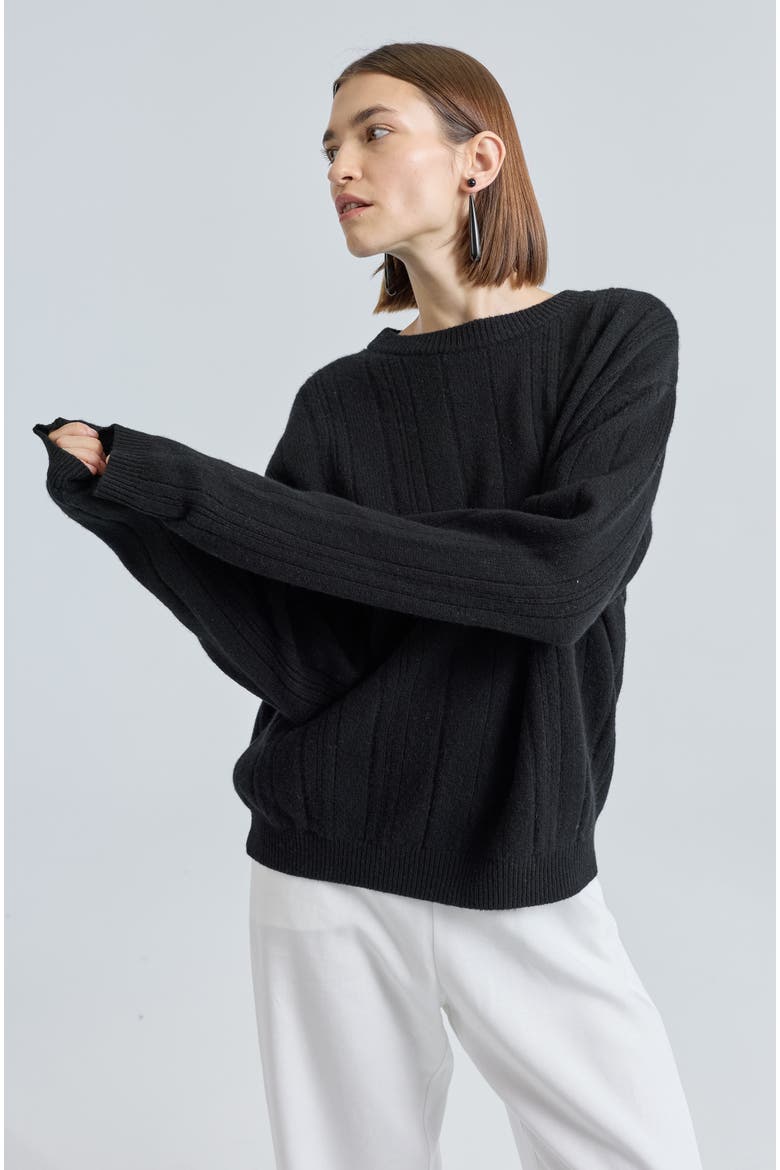 Ribbed Wool Crewneck Sweater