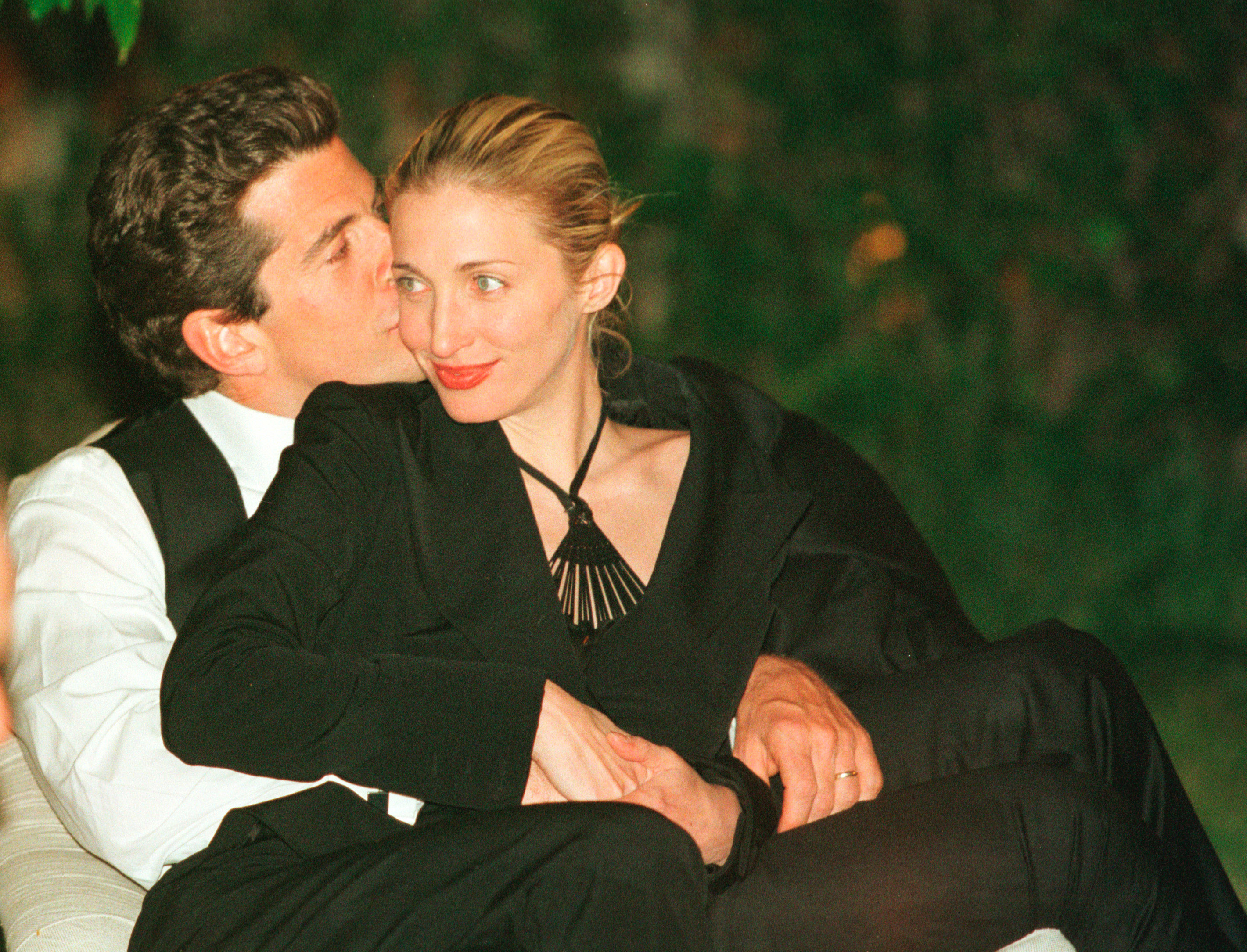 John F. Kennedy, Jr. and Carolyn Bessette-Kennedy during the annual White House Correspondents dinner May 1, 1999 in Washington, D.C. (Photo by Tyler Mallory/Liaison)