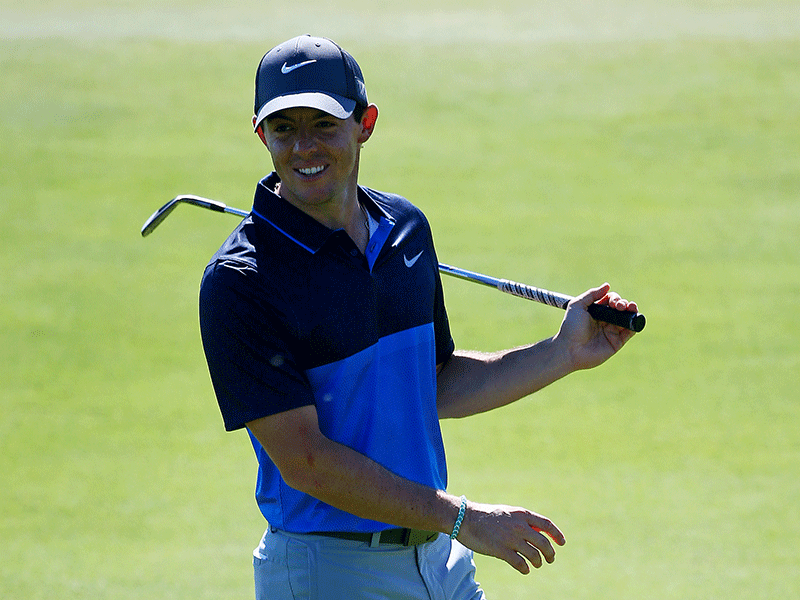 Rory McIlroy at one of the USPGA Championship practice rounds. Credit: Tom Pennington (Getty)